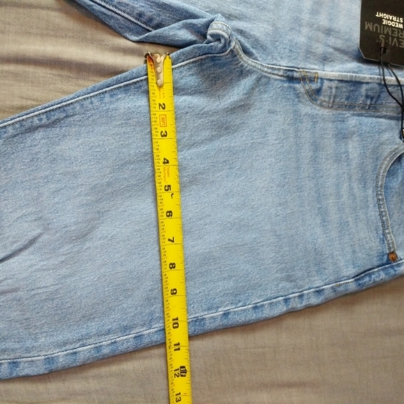 Levi's Wedgie Straight Leg Crop Jeans Tango Blue 90s Mom Denim Pants High Rise - Picture 6 of 15